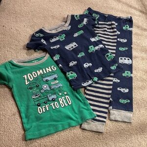 Carter's Green and Blue Kids Pajamas Set